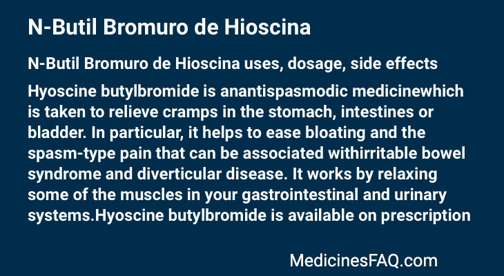 N-Butil Bromuro de Hioscina