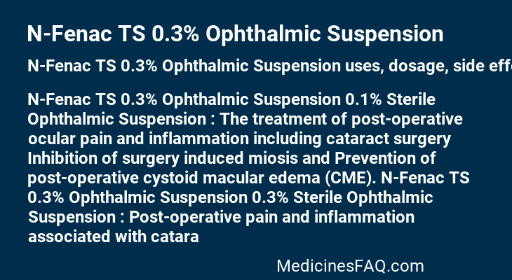 N-Fenac TS 0.3% Ophthalmic Suspension