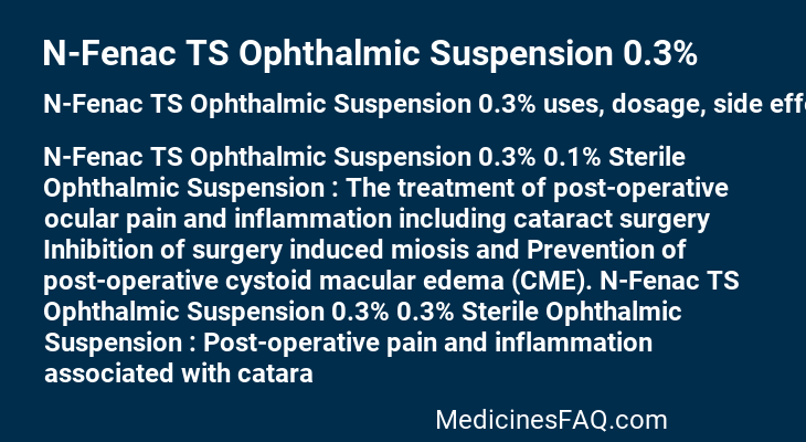 N-Fenac TS Ophthalmic Suspension 0.3%