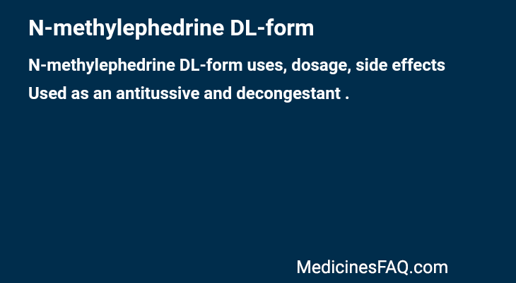 N-methylephedrine DL-form
