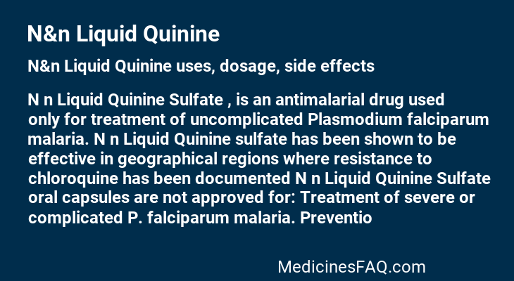 N&n Liquid Quinine