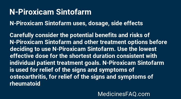 N-Piroxicam Sintofarm