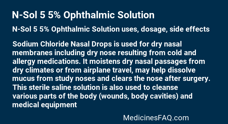 N-Sol 5 5% Ophthalmic Solution