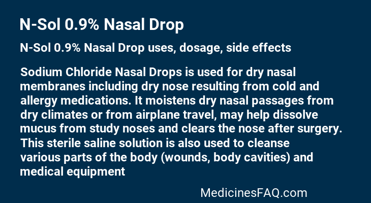 N-Sol 0.9% Nasal Drop