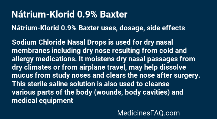 Nátrium-Klorid 0.9% Baxter