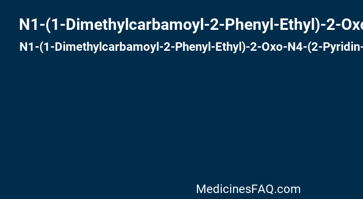 N1-(1-Dimethylcarbamoyl-2-Phenyl-Ethyl)-2-Oxo-N4-(2-Pyridin-2-Yl-Ethyl)-Succinamide