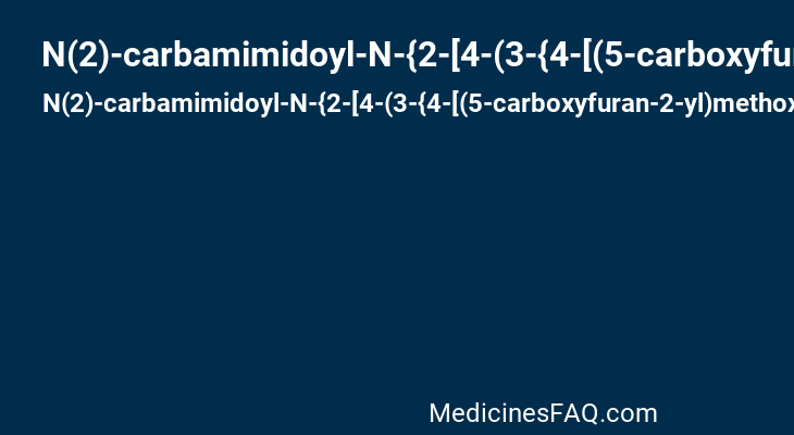 N(2)-carbamimidoyl-N-{2-[4-(3-{4-[(5-carboxyfuran-2-yl)methoxy]-2,3-dichlorophenyl}-1-methyl-1H-pyrazol-5-yl)piperidin-1-yl]-2-oxoethyl}-D-leucinamide