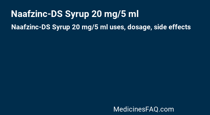Naafzinc-DS Syrup 20 mg/5 ml