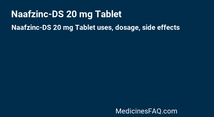 Naafzinc-DS 20 mg Tablet