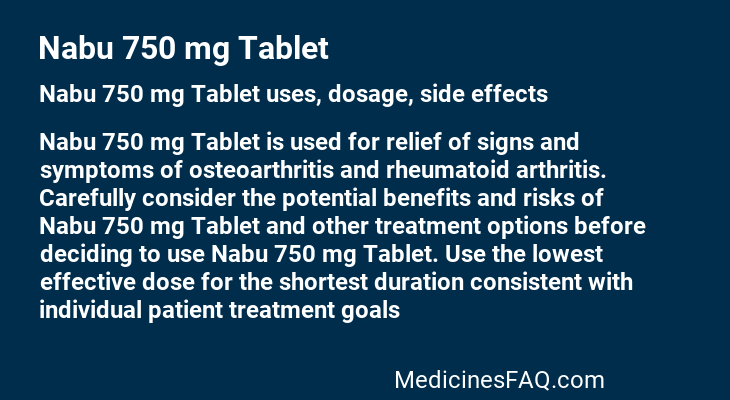 Nabu 750 mg Tablet