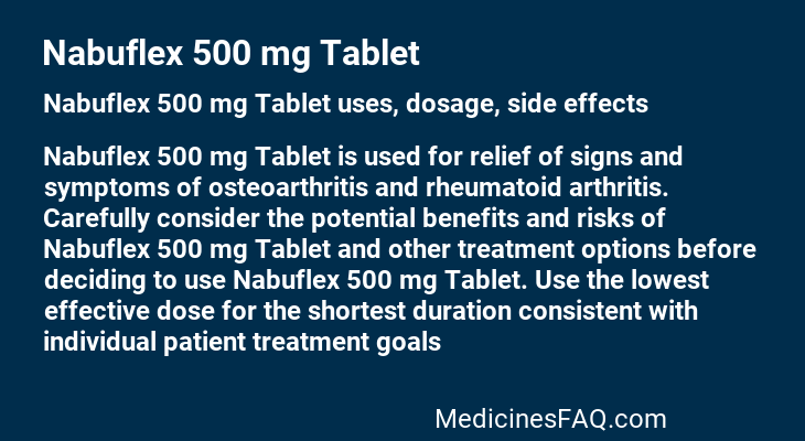 Nabuflex 500 mg Tablet