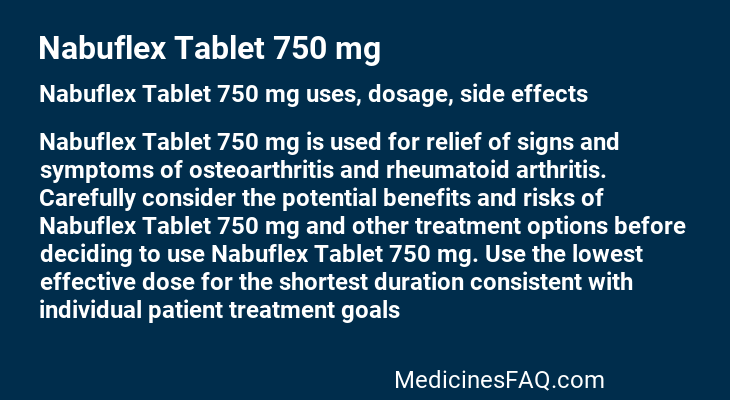 Nabuflex Tablet 750 mg