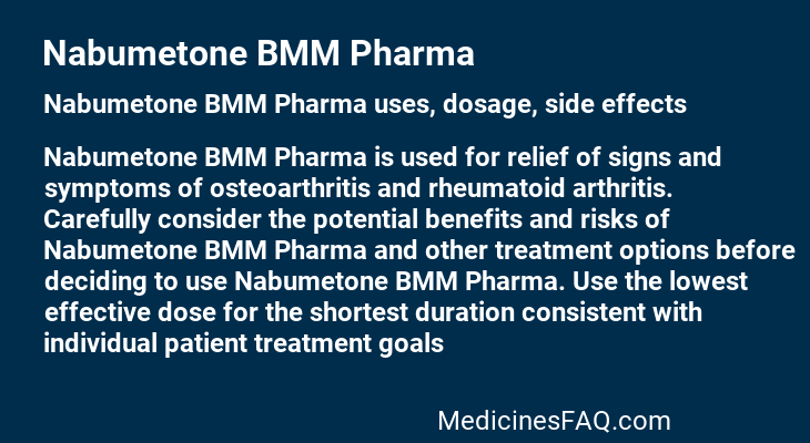 Nabumetone BMM Pharma