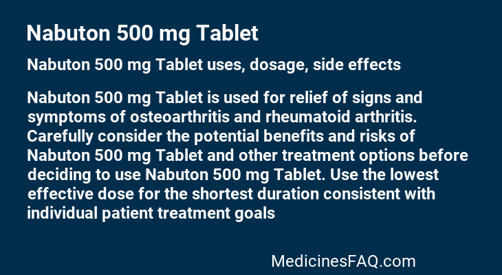 Nabuton 500 mg Tablet