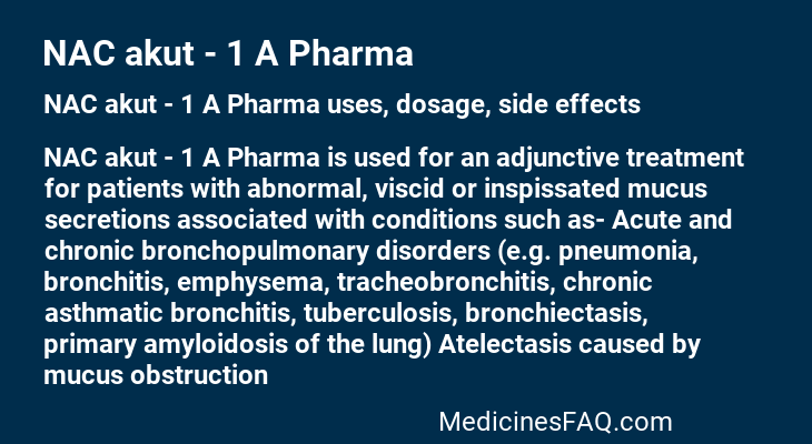 NAC akut - 1 A Pharma