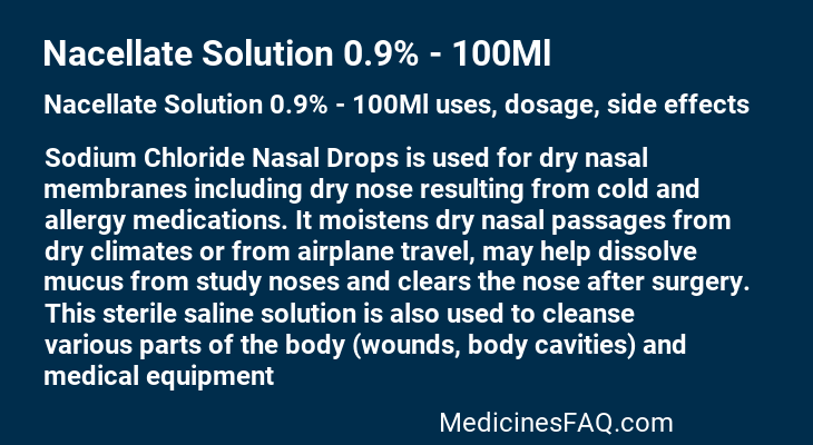 Nacellate Solution 0.9% - 100Ml