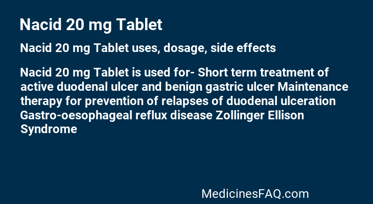 Nacid 20 mg Tablet