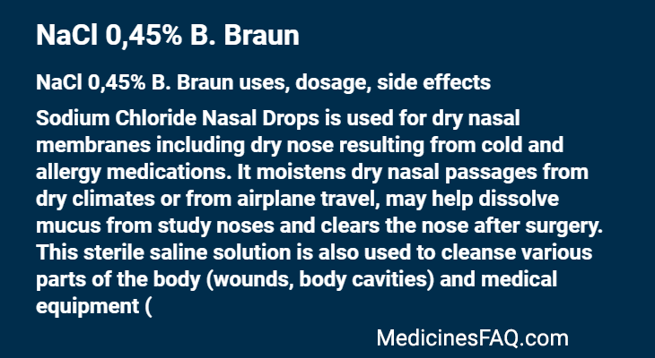 NaCl 0,45% B. Braun