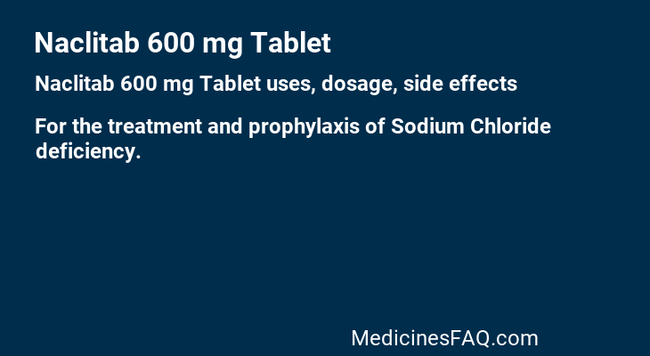 Naclitab 600 mg Tablet