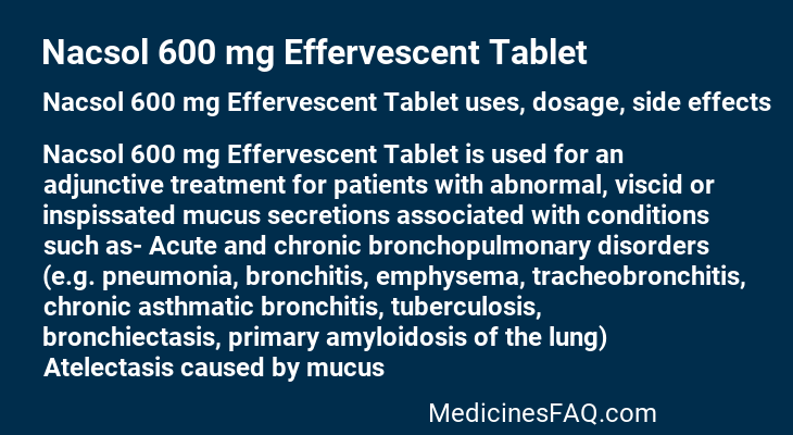 Nacsol 600 mg Effervescent Tablet