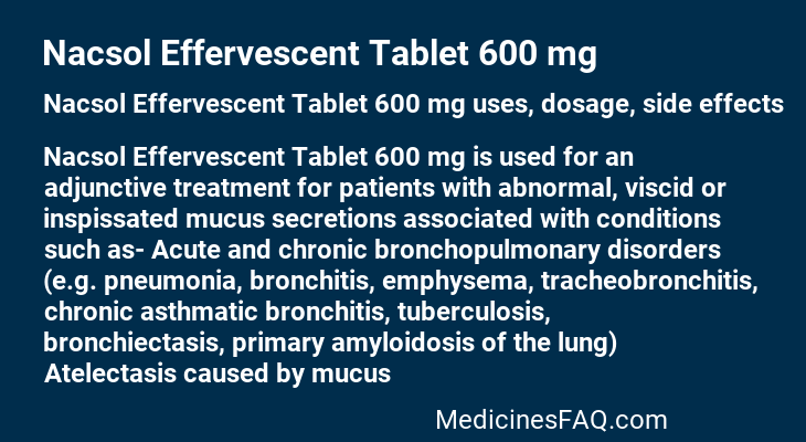 Nacsol Effervescent Tablet 600 mg