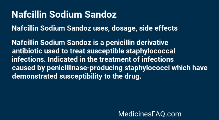 Nafcillin Sodium Sandoz