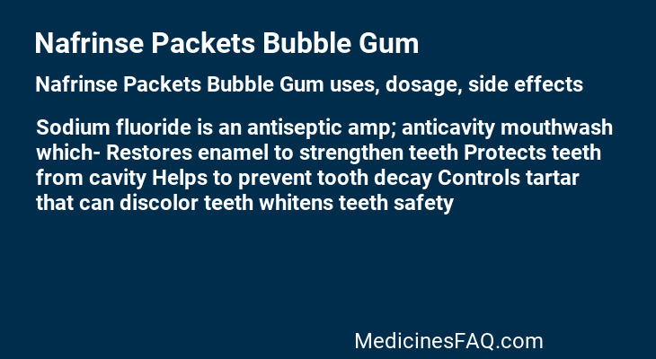 Nafrinse Packets Bubble Gum