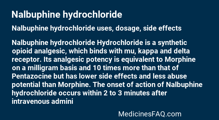 Nalbuphine hydrochloride