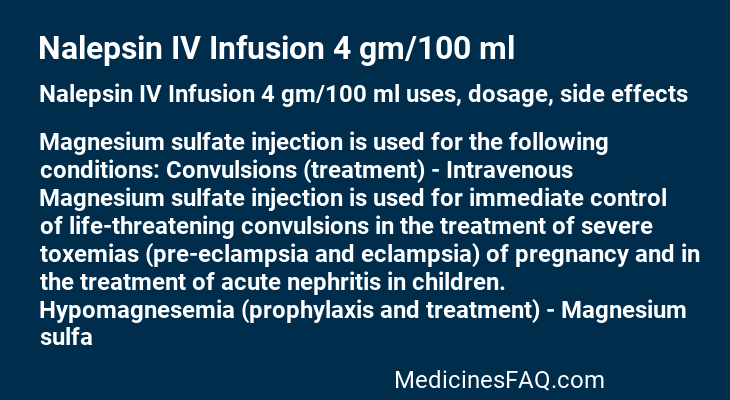Nalepsin IV Infusion 4 gm/100 ml