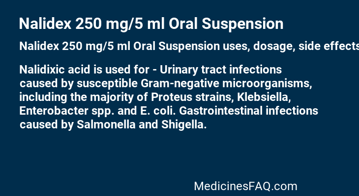 Nalidex 250 mg/5 ml Oral Suspension