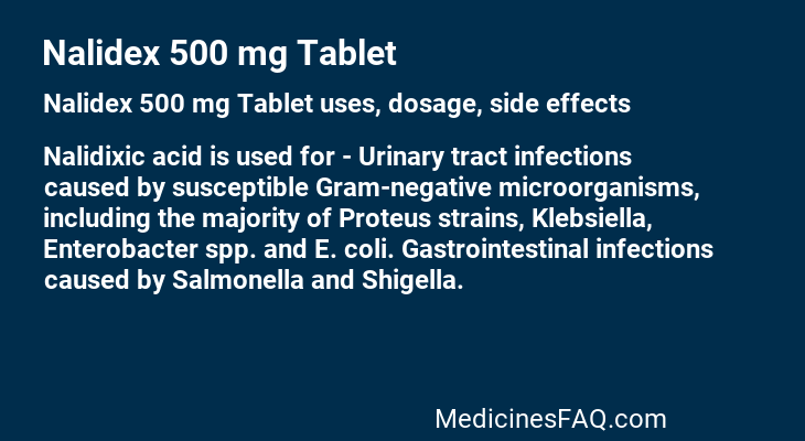 Nalidex 500 mg Tablet