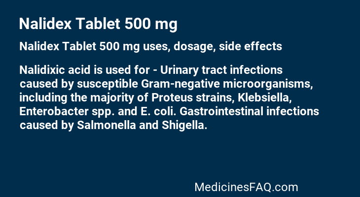 Nalidex Tablet 500 mg