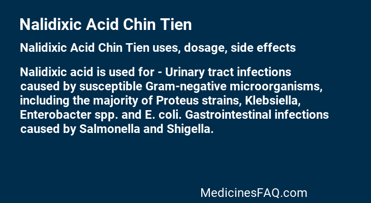 Nalidixic Acid Chin Tien