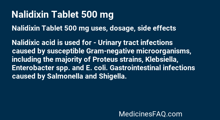 Nalidixin Tablet 500 mg