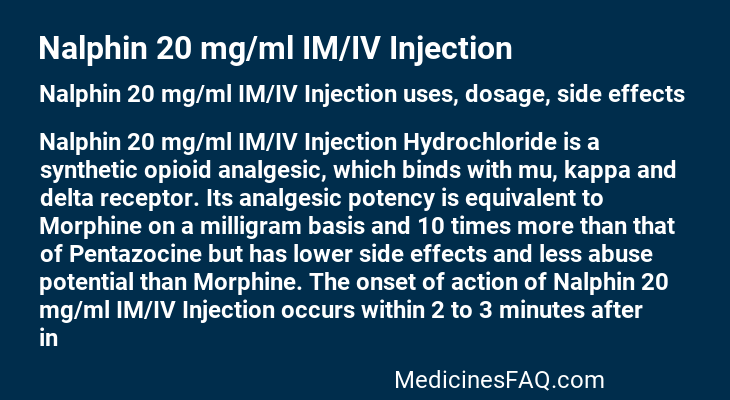 Nalphin 20 mg/ml IM/IV Injection