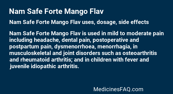 Nam Safe Forte Mango Flav