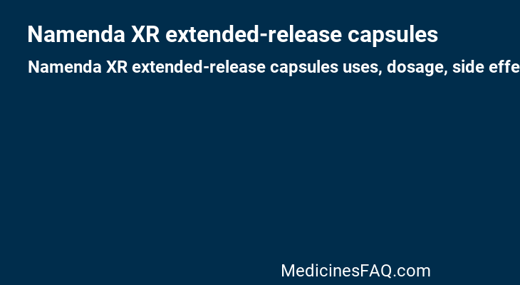 Namenda XR extended-release capsules