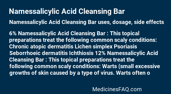 Namessalicylic Acid Cleansing Bar