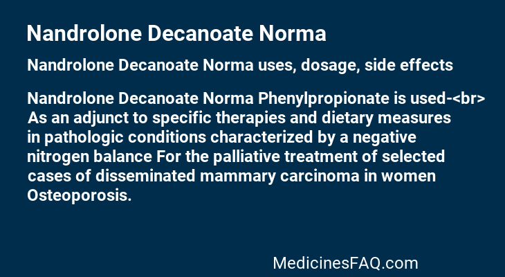 Nandrolone Decanoate Norma