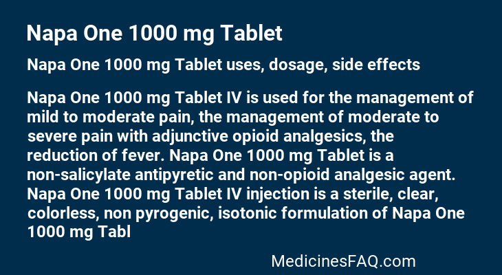 Napa One 1000 mg Tablet