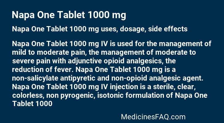 Napa One Tablet 1000 mg