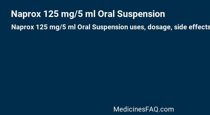 Naprox 125 mg/5 ml Oral Suspension