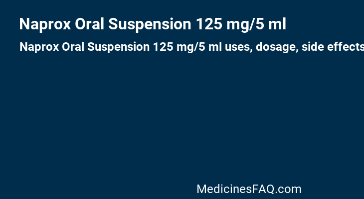 Naprox Oral Suspension 125 mg/5 ml