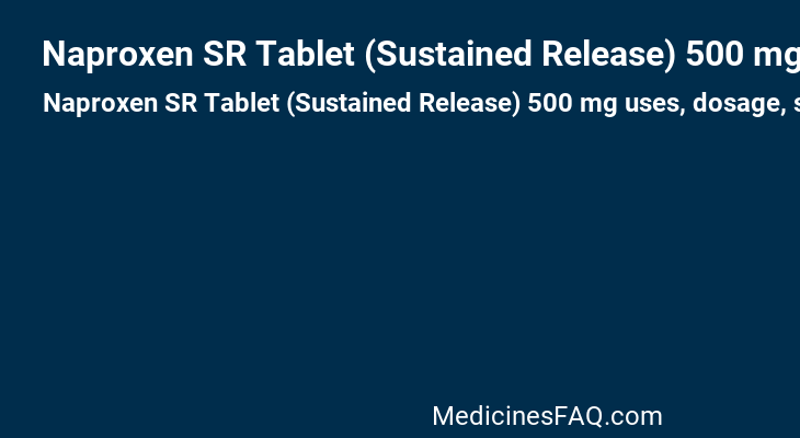 Naproxen SR Tablet (Sustained Release) 500 mg