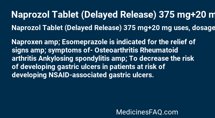 Naprozol Tablet (Delayed Release) 375 mg+20 mg