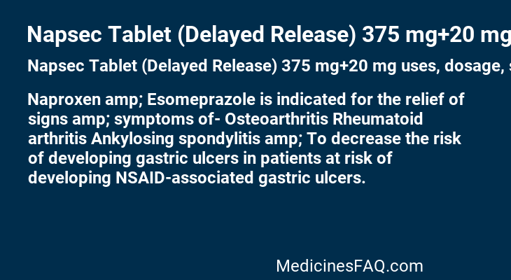 Napsec Tablet (Delayed Release) 375 mg+20 mg