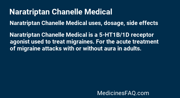 Naratriptan Chanelle Medical
