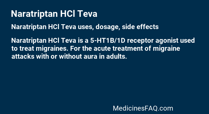 Naratriptan HCl Teva