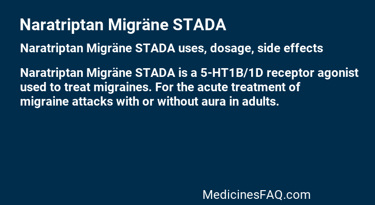 Naratriptan Migräne STADA