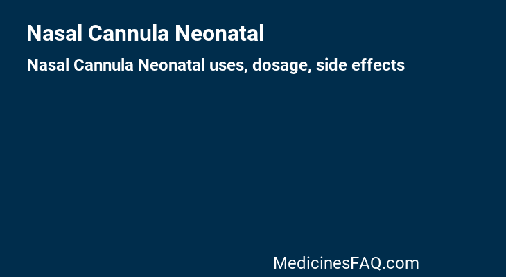 Nasal Cannula Neonatal